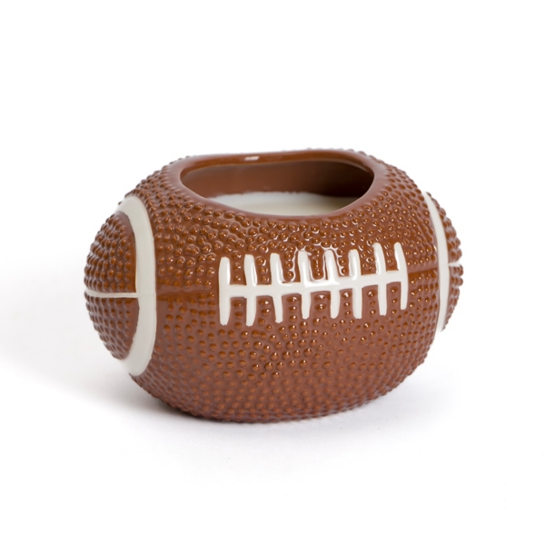 Leather & Spice Football Shaped Jar Candle
