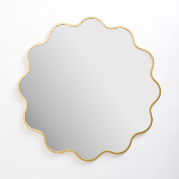 Alexandria Gold Scalloped Wall Mirror