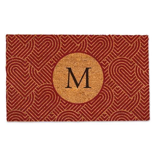 Personalized Monogram Hearts Coir Doormat Kirklands Home