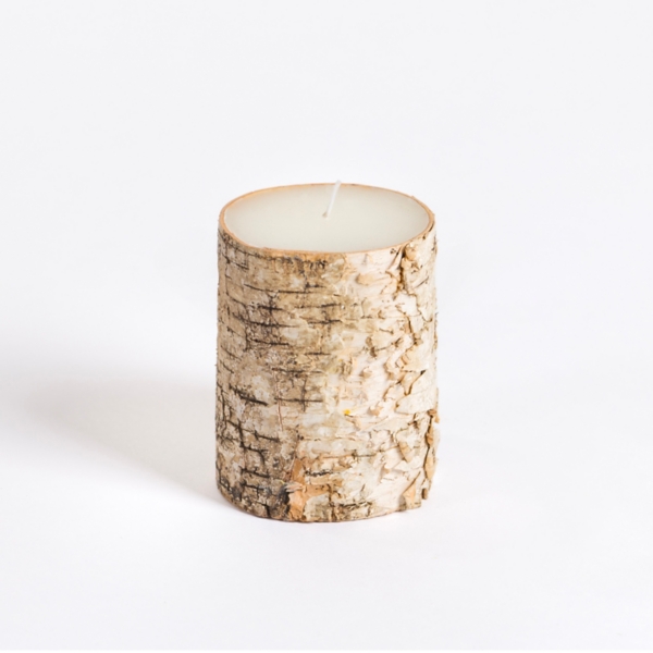 Birch Tree Bark Pillar Candle, 3x4 Kirklands Home