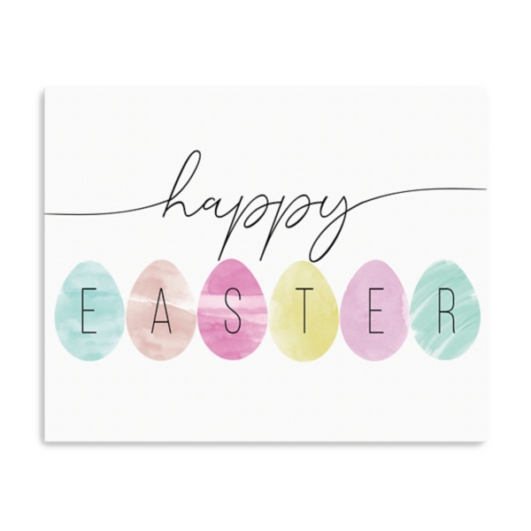 Happy Easter Eggs Canvas Art Print