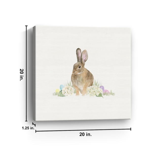 Farmhouse Easter Bunny Canvas Art Print