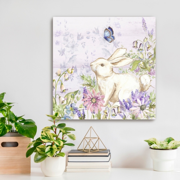Bunny Butterfly Trail II Canvas Art Print