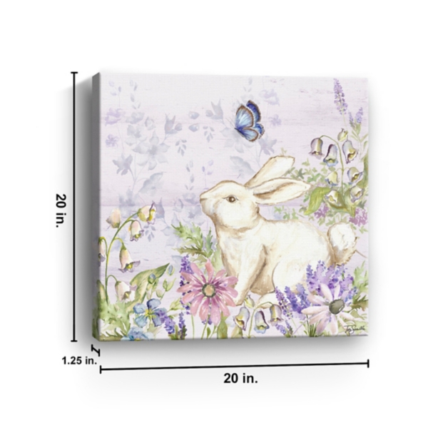 Bunny Butterfly Trail II Canvas Art Print