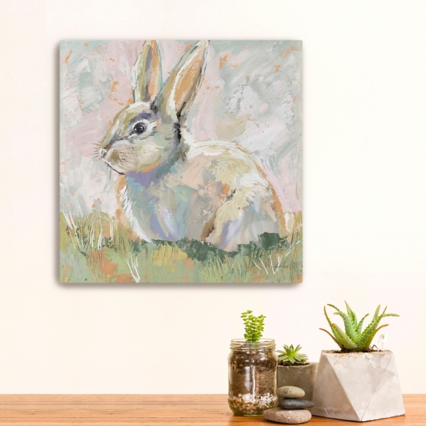 Neutral Bunny Canvas Art Print