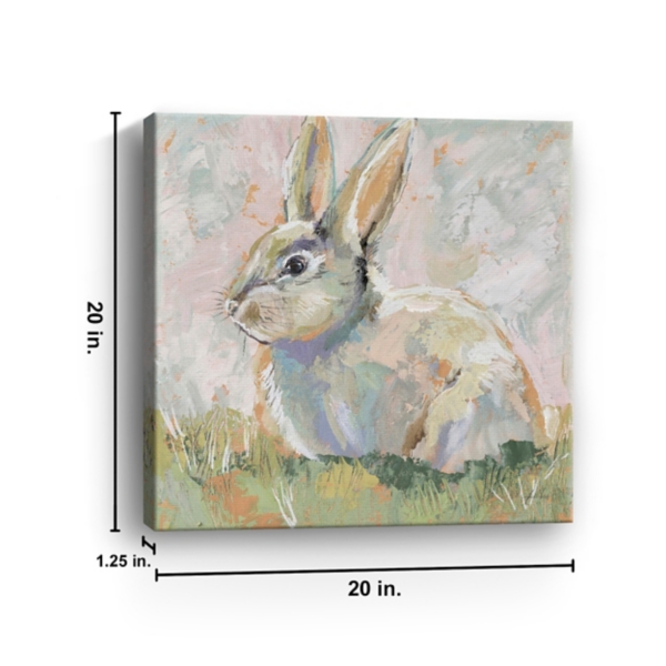Neutral Bunny Canvas Art Print