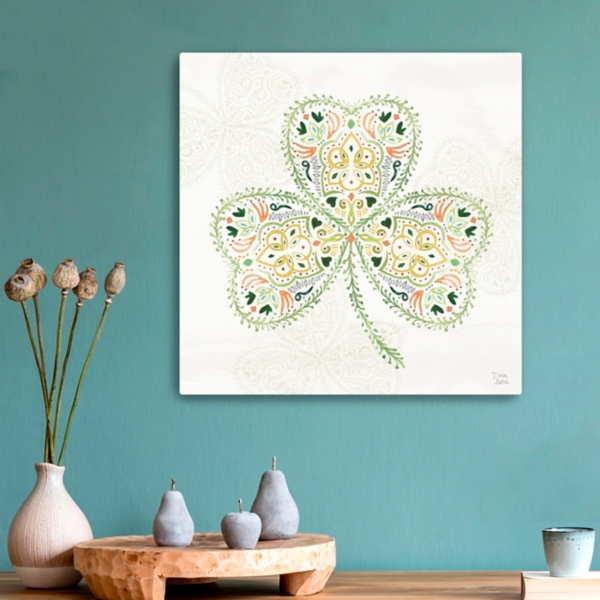 Decorative Shamrock Canvas Art Print