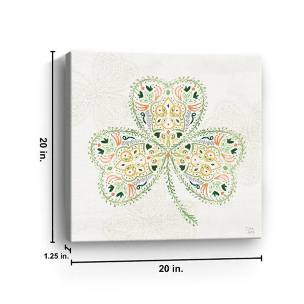 Decorative Shamrock Canvas Art Print