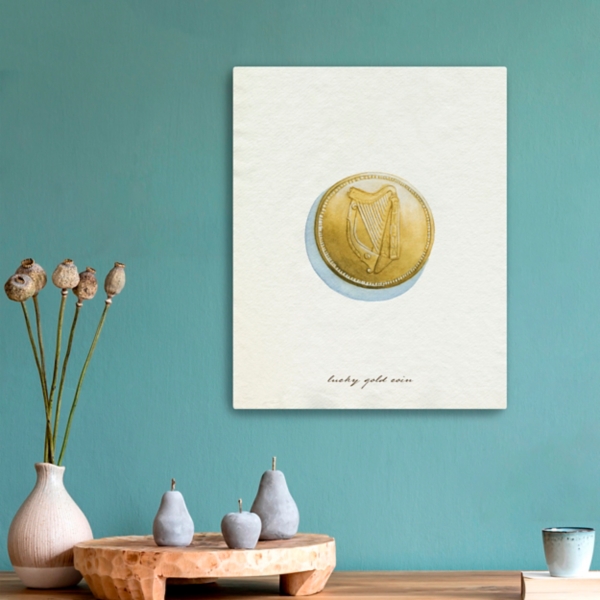 Lucky Gold Coin Canvas Art Print