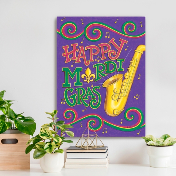 Hooray Musical Mardi Gras Canvas Art Print