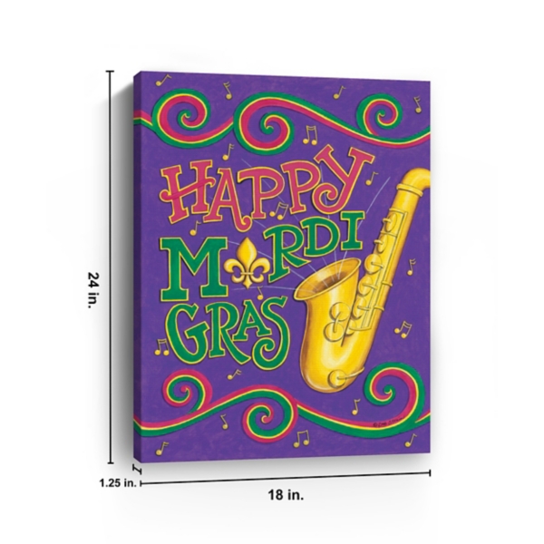 Hooray Musical Mardi Gras Canvas Art Print