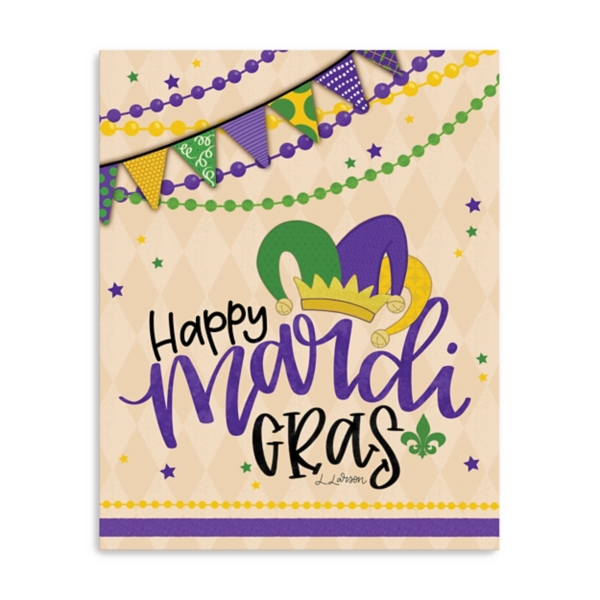 Happy Mardi Gras Canvas Art Print