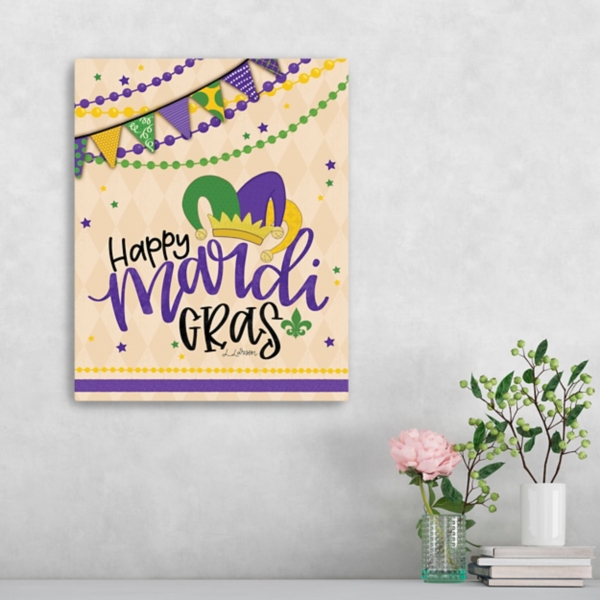 Happy Mardi Gras Canvas Art Print