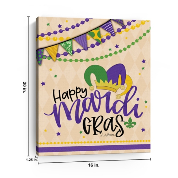 Happy Mardi Gras Canvas Art Print