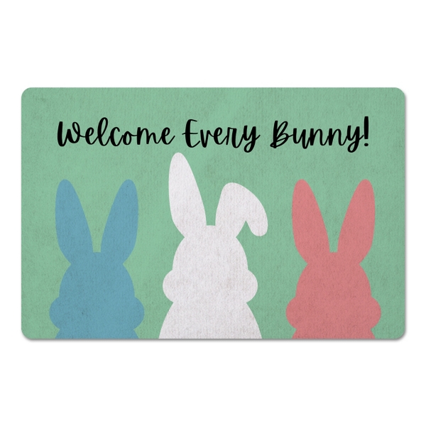Welcome Every Bunny Floor Mat