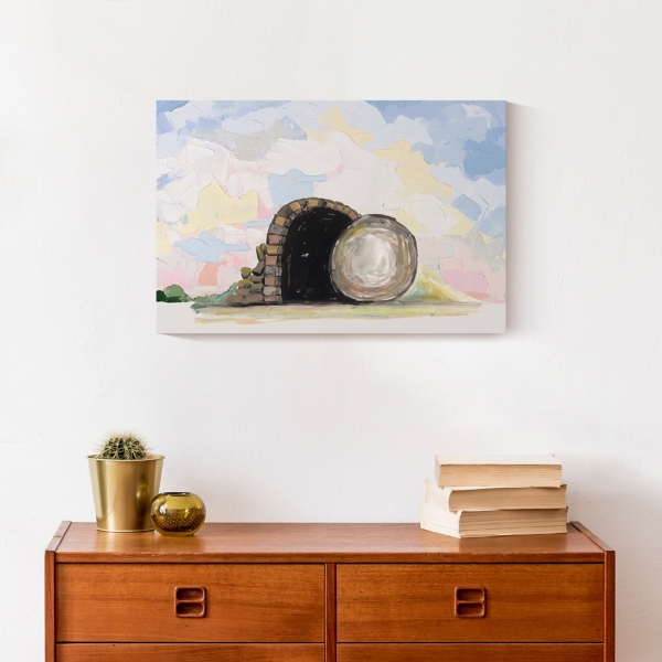 Easter Tomb Painterly Canvas Wall Art