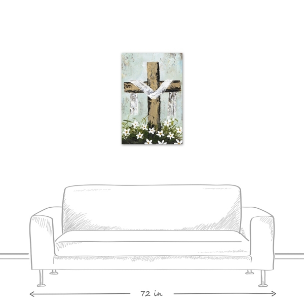 Easter Cross Canvas Art Print