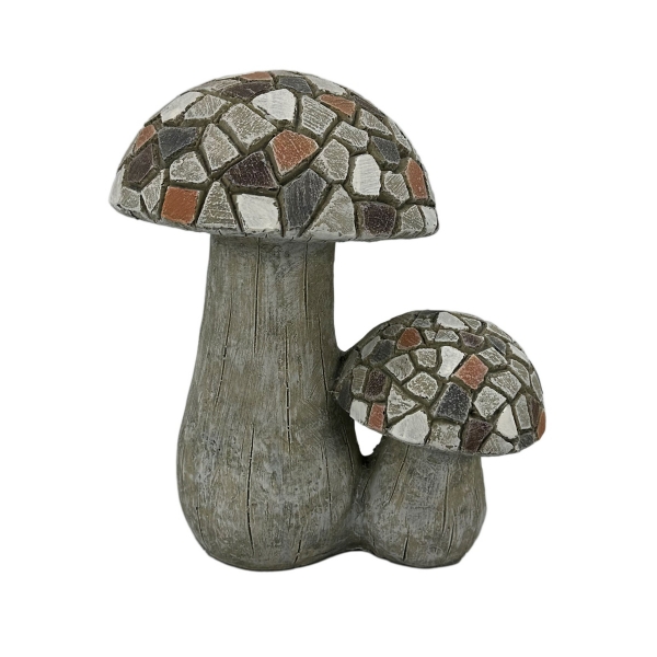 Mosaic Mushrooms Outdoor Statue