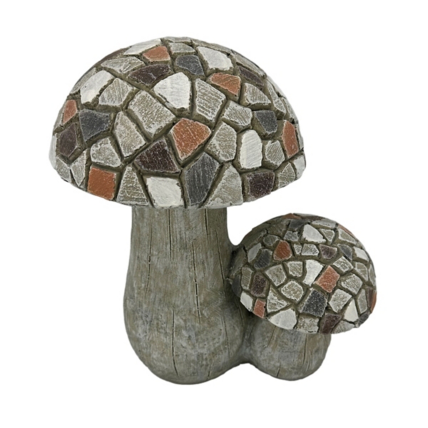 Mosaic Mushrooms Outdoor Statue