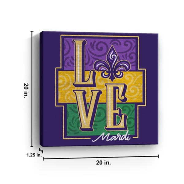 Mardi Gras Love Canvas Art Print