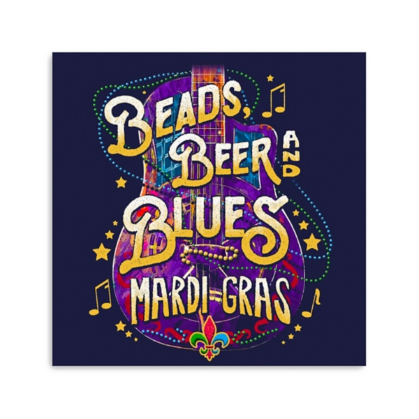 Beads, Beer, and Blues Canvas Art Print
