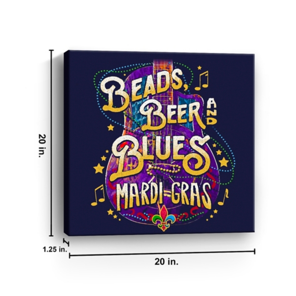 Beads, Beer, and Blues Canvas Art Print