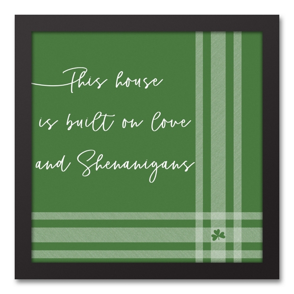 Plaid Love & Shenanigans Framed Canvas Wall Art Kirklands Home