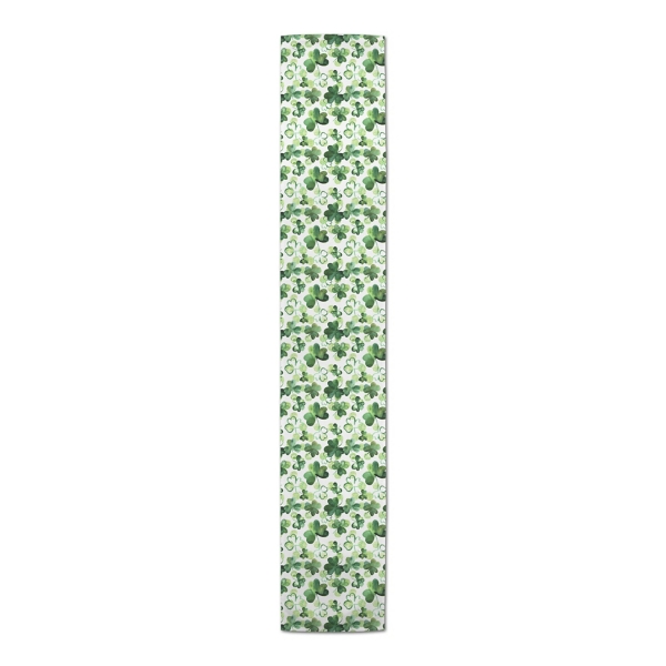 Watercolor Clovers Table Runner, 72 in.