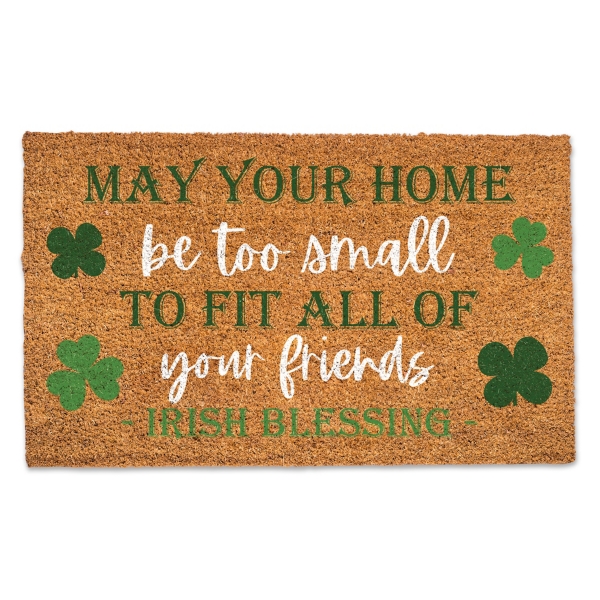 Irish Blessing Shamrock Doormat