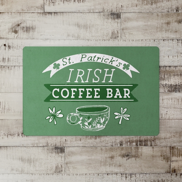 Green Irish Coffee Bar Kitchen Mat