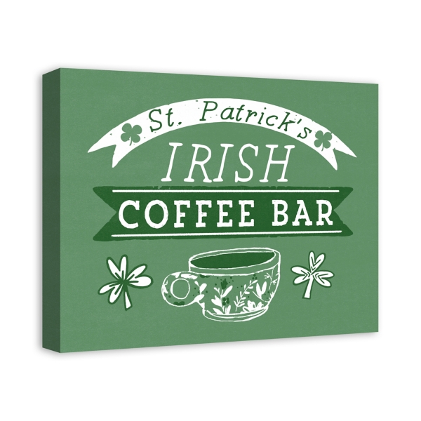 Green Irish Coffee Bar Canvas Art Print