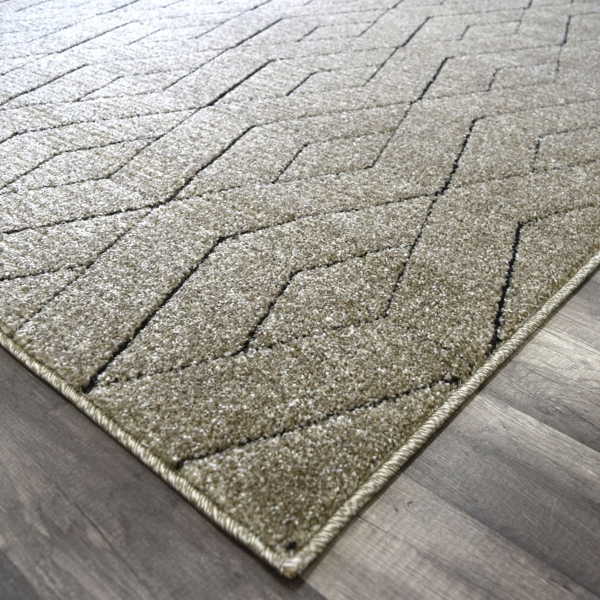 Tan Modern Chevron Area Rug, 5x7