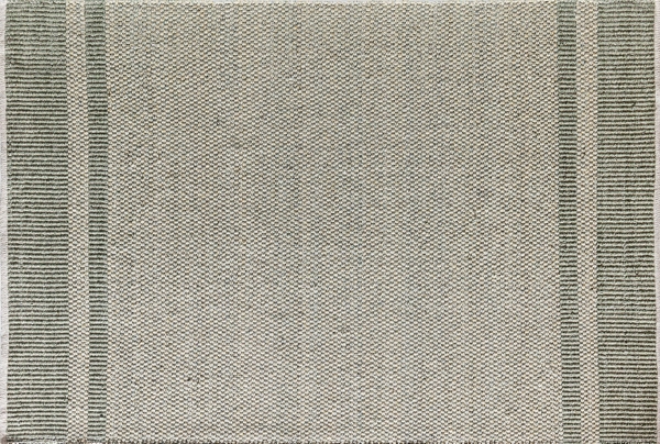 Olive Striped Border Area Rug