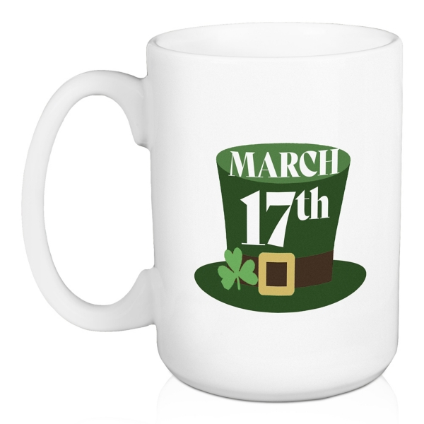 March 17th Shamrock Mugs, Set of 2