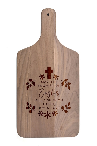 The Promise of Easter Walnut Cutting Board