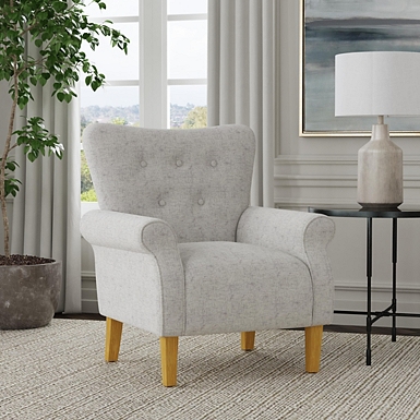 Mckenna tan store stripe accent chair