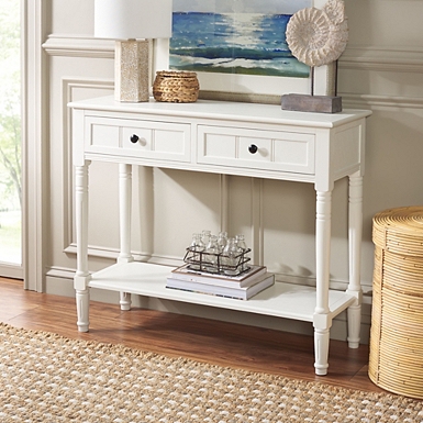 Antique White Wood TV Stand Console Table | Kirklands Home