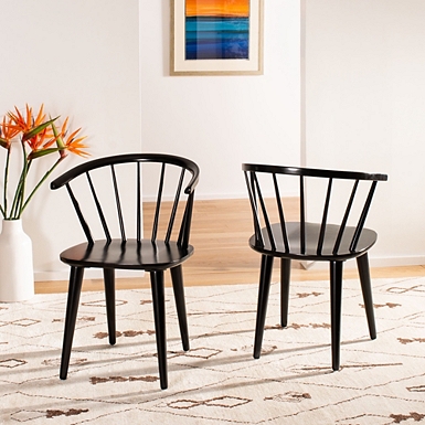 High back black spindle dining online chairs