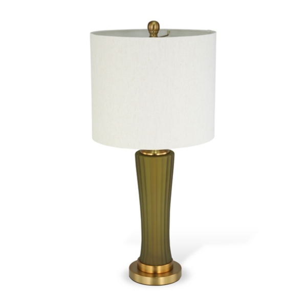 Green Glass Camara Table Lamp