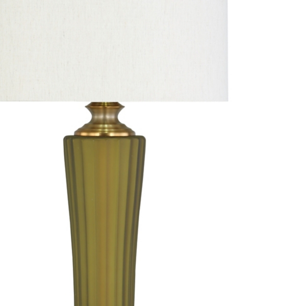 Green Glass Camara Table Lamp