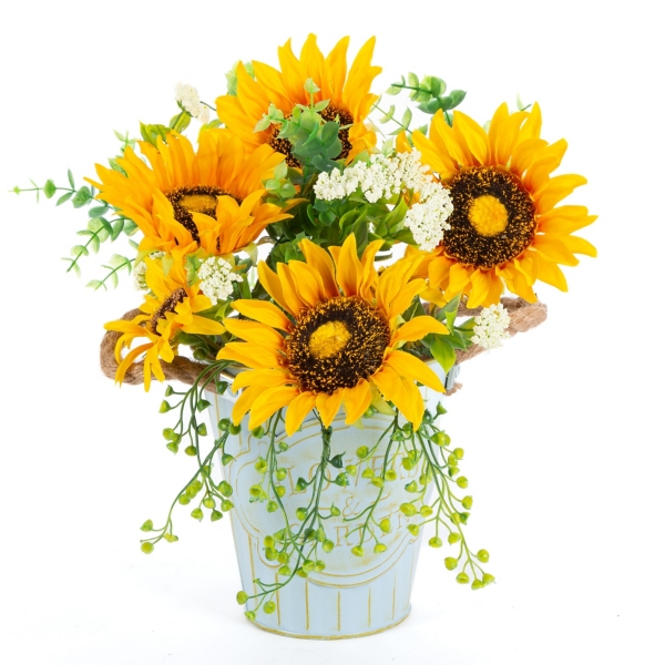 Sunflower Arrangement in Bucket