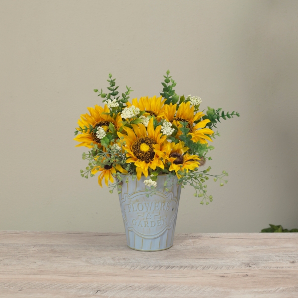Sunflower Arrangement in Bucket