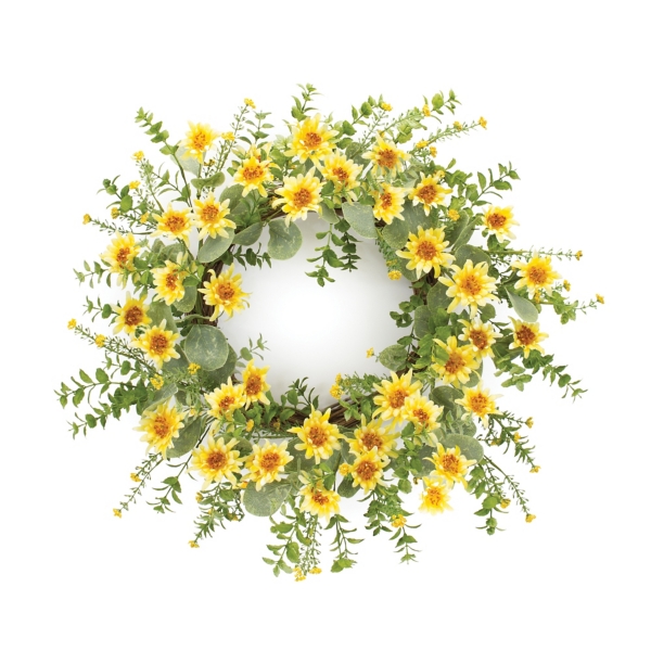 Yellow Daisy Wreath Kirklands Home