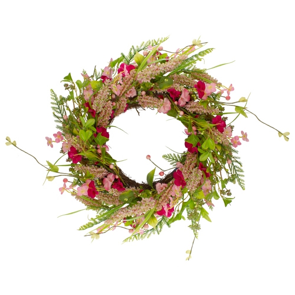 Pink Berry Floral Wreath