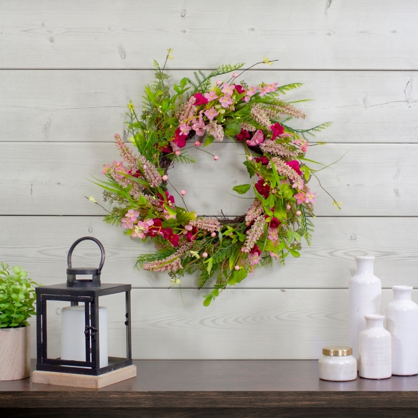 Pink Berry Floral Wreath