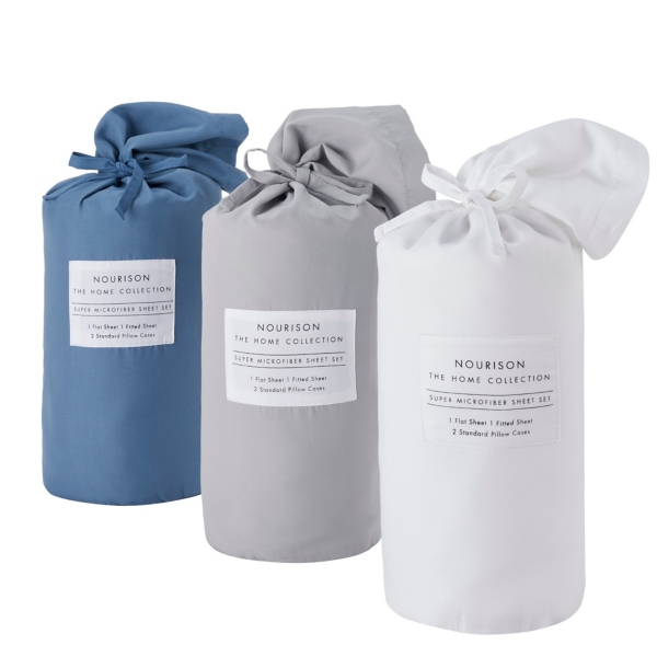 Dark Blue Microfiber 4-pc. Queen Sheet Set