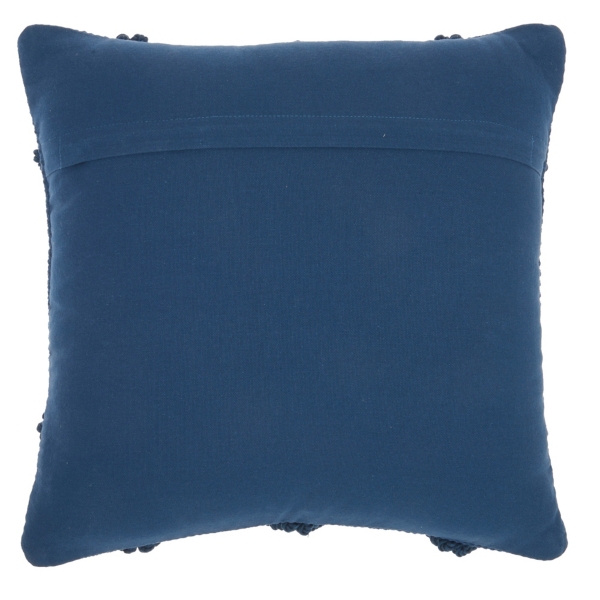 Navy Diamond Lattice Throw Pillow