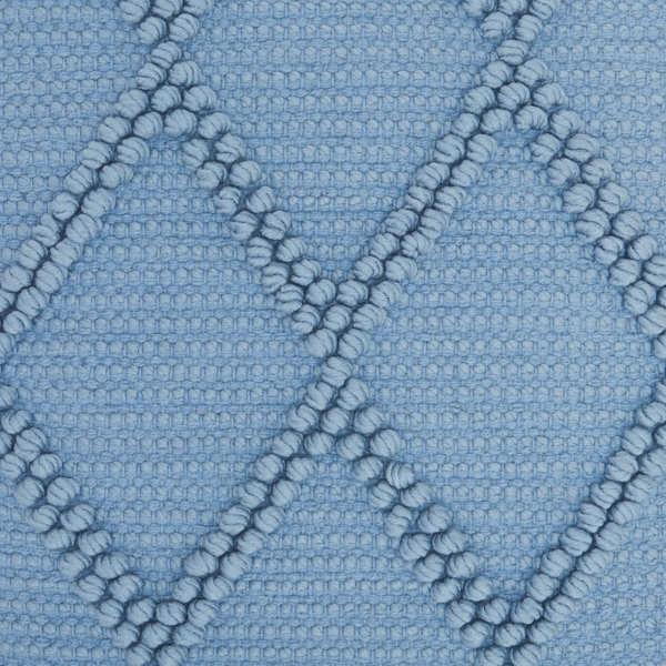 Ocean Blue Diamond Lattice Throw Pillow