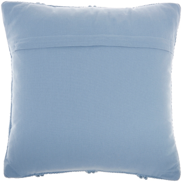 Ocean Blue Diamond Lattice Throw Pillow