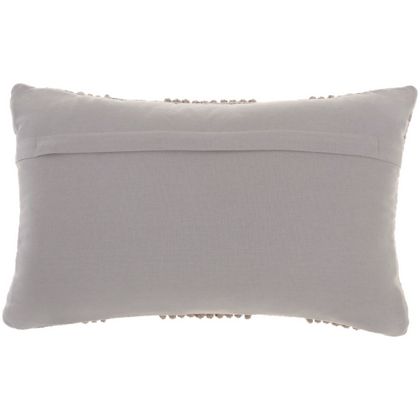 Gray Woven Diamonds Lumbar Pillow